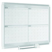 Mastervision 37-51/64"x50-13/64" Magnetic Steel Whiteboard, Aluminum Frame GA05105830