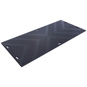 Checkers Ground Protection Mat, High Density Polyethylene, 8 ft Long x 4 ft Wide, 1/2 in Thick LIB48