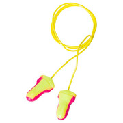 Honeywell Howard Leight Laser Lite Disposable Corded Earplugs, Foam, Contoured-T Shape, NRR 32 dB, Magenta/Yellow, 100 Pairs LL-30