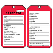 Accuform Safety Tag, Cardstock, Black/Red, PK25 MMT105CTP