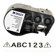 Brady Precut Label Roll Cartridge, Black/White M4C-1000-595-WT-BK