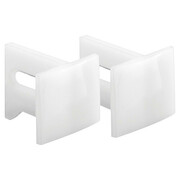 Primeline Tools Plastic Pocket Door Bottom Guide, 1-1/8 Inch, White, Set of 1 N 7015