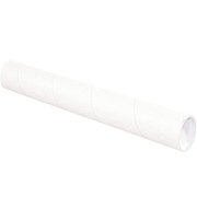 Crownhill Mailing Tube, 6inLx3in.dia, White, PK24 P3006W