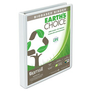 Samsill 1" Round Ring View Binder, Earth's Choice Biodegradable, White SAM18937