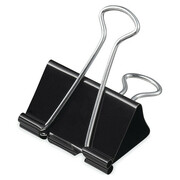 Universal Binder Clip, Mini, Black, 1/4" Cap., PK144 UNV10199