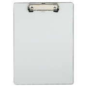 Universal One Aluminum Plastic Clipboard, Silver UNV40303