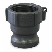 Banjo Cam & Groove Fitting, Type A, 2 in Male Adapter x 2 in FNPT, Cam Lever Coupling, Polypropylene 200A