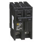 Square D Miniature Circuit Breaker, HOM Series 100A, 2 Pole, 120/240V AC HOM2100