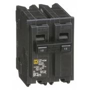 Square D Miniature Circuit Breaker, HOM Series 15A, 2 Pole, 120/240V AC HOM215