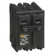 Square D Miniature Circuit Breaker, HOM Series 20A, 2 Pole, 120/240V AC HOM220