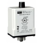 Dayton Time Dlay Rlay, 120VAC/DC, 10A, DPDT, 9 sec. 1EGC4