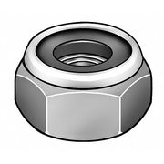 Zoro Select Nylon Insert Lock Nut, 1/2"-13, 18-8 Stainless Steel, Not Graded, Plain, 11/16 in Ht NLIX050NU-001P