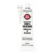 Pro Seal Waterproof RTV Silicone Sealant, 3 oz, Clear, Temp Range -75 to 500 Degrees F 80066