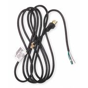 Power First Power Cord, 5-15P, SJT, 12 ft., Blk, 13A, 16/3 1FD89