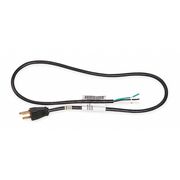 Power First Power Cord, 5-15P, SJT, 3 ft., Blk, 10A, 18/3 1FD80