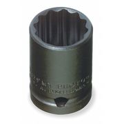 Proto 1/2 in Drive Impact Socket 17 mm Size, Standard Socket, black oxide J7417MT