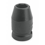 Proto 3/8 in Drive Impact Socket 1 in Size 6 pt Standard Depth, Black Oxide J7232H