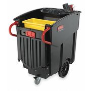 Rubbermaid Commercial Mobile Waste Collector, Refuse, Black, 120G FG9W7300BLA
