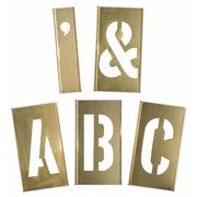 Zoro Select Interlocking Stencil, Letters, Brass, 1F045 1F045
