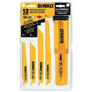 Dewalt 12 Piece Bi-Metal Reciprocating Saw Blade Set with Telescoping Case DW4892