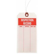 Zoro Select 3-1/8" x 6-1/4" White Inspection Tag, Inspection Record, Pk1000 1HAC1
