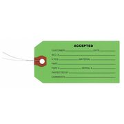 Zoro Select 2-3/8" x 4-3/4" Green Inspection Tag, Accepted, Pk1000 1HAA9