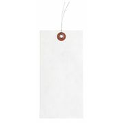 Zoro Select 2-3/8" x 4-3/4" White Tyvek Wire Tag, Includes 12" Wire, Pk1000 4WLC5