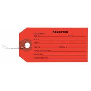 Zoro Select 2-3/8" x 4-3/4" Red Inspection Tag, Rejected, Pk1000 1HAB2