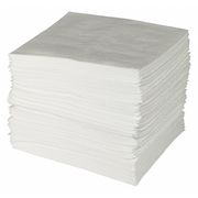 Brady Absorbent Pad, 33 gal, 15 in x 19 in, Oil-Based Liquids, White, Polypropylene ENV100