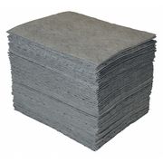 Brady Absorbent Pad, 30 gal, 15 in x 19 in, Universal, Gray, Polypropylene GP100