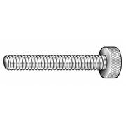 ZORO SELECT Thumb Screw, 1/4"-20 Thread Size, Round, Black Oxide Steel, 7/32 in Head Ht, 2 1/2 in Lg, 2 PK Z0675