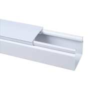 Panduit Wire Duct, Hinging Cover, White, L 6 Ft HS1.5X3WH6NM