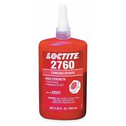 Loctite Threadlocker, LOCTITE 2760, Red, High Strength, Liquid, 250 mL Bottle 303442