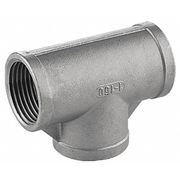 Zoro Select 304 Stainless Steel Tee, 3/8 in x 3/8 in x 3/8 in Fitting Pipe Size, Class 150 40TE111N038