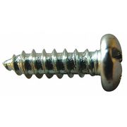 ZORO SELECT Sheet Metal Screw, #4 x 3/8 in, Zinc Plated Steel Pan Head Combination Phillips/Slotted Drive U26661.011.0037