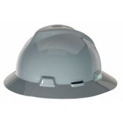 Msa Safety Full Brim Hard Hat, Type 1, Class E, Ratchet (4-Point), Gray 475367