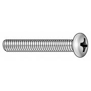 Zoro Select #10-32 x 2-1/2 in Phillips Pan Machine Screw, Plain 18-8 Stainless Steel, 50 PK 1ZE34