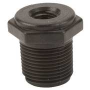 Zoro Select Reducing Bushing, Polypropylene, 3/4" x 1/4", Schedule 80, 300 psi Max Pressure RB075-025