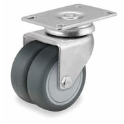 Colson 3" X 2" Non-Marking Rubber Thermoplastic Swivel Caster, No Brake, Loads Up To 220 lb DW03TPP100SWTP01
