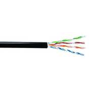 Genspeed Cable, Cat 5e, 24 AWG, 1000 ft, Black 5136100