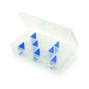 Westward Adjustable Compartment Box, Polypropylene, Clear, 2HFR4