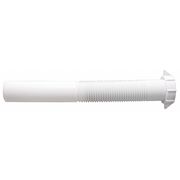 Zoro Select 1-1/2 " Dia., Polypropylene, White/Plastic Finish, Kitchen Flexible, Tailpiece 1PPC6