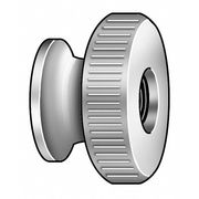 Zoro Select Thumb Nut, 1/4-20, Gr 18-8, SS, Passivtd, PK5 7216SS