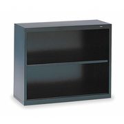 Tennsco 2-Shelf Stationary Bookcase, 28"x34-1/2" Black B-30BK