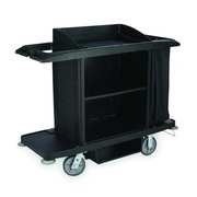 Rubbermaid Commercial 60" Housekeeping Cart with Locking Casters FG618900BLA