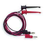 Pomona Electronics Mini Hook Test Leads, 24 In. L, Black/Red 3782-24-02