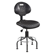 Bevco Polyurethane Task Chair, 24" to 29", No Arms, Black 7600-BLK