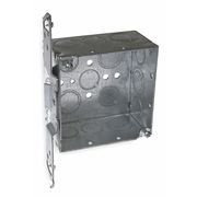 Raco Electrical Box, 30.3 cu in, Square Box, 2 Gangs, Galvanized Steel, Square 235