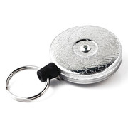 Key-Bak Key Reel, Split Ring Type, 1 1/8 in Ring Size, Silver 0485-821