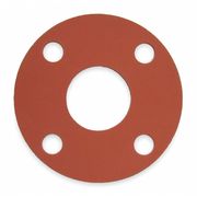 Zoro Select Gasket, Full Face, 3 In, SBR, Red 7124FF-0150-125-0300
